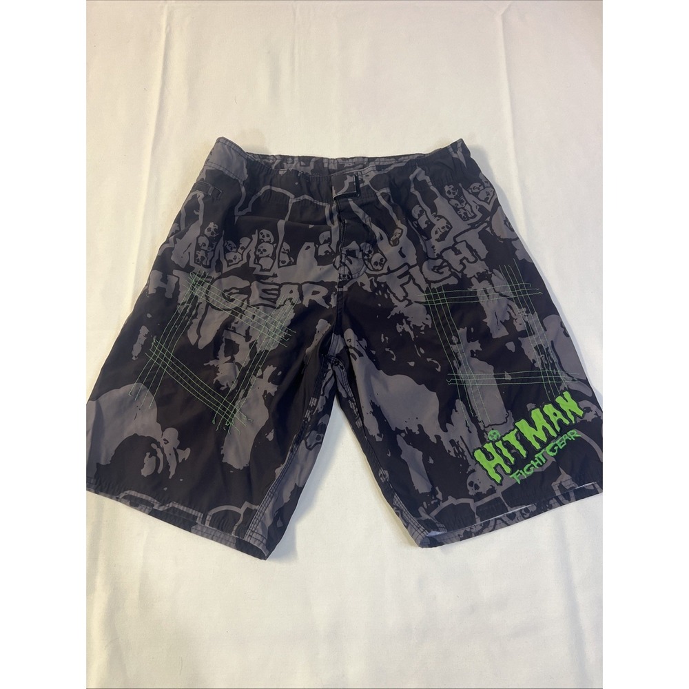 Hitman fightgear MMA Boxing fighting Shorts bjj ufc Black logo gi octagon 32